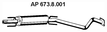 EBERSPÄCHER Silencieux intermédiaire 673.8.001 673.8.001 Silencieux intermédiaire EBERSPÄCHER OPEL VECTRA