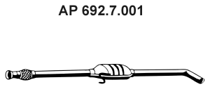 EBERSPÄCHER Front Silencer 692.7.001 692.7.001 EBERSPÄCHER front silencer for MG