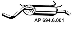 EBERSPÄCHER Panela de escape traseira 694.6.001 Panela de escape EBERSPÄCHER Renault TALISMAN 694.6.001