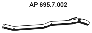 EBERSPÄCHER Tubo gas scarico 695.7.002 695.7.002 Tubo gas scarico EBERSPÄCHER RENAULT Symbol costo