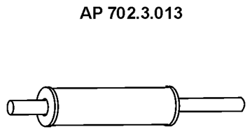 EBERSPÄCHER Etuäänenvaimentaja 702.3.013 SAAB Etuäänenvaimentaja EBERSPÄCHER 702.3.013
