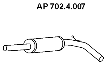 EBERSPÄCHER Silencieux avant 702.4.007 Silencieux avant EBERSPÄCHER CRAFTER 702.4.007 pas cher