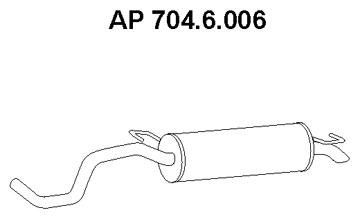 EBERSPÄCHER Endschalldämpfer 704.6.006 Sportendschalldämpfer EBERSPÄCHER Volkswagen PHAETON 704.6.006