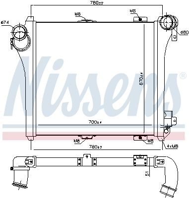 NISSENS Intercooler 97075 NISSENS 97075 originale Intercooler Messenger Varebil / Stasjonsvogn hva koster
