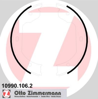 ZIMMERMANN Mâchoires de frein à main 10990.106.2 Frein de stationnement ZIMMERMANN Série 3 10990.106.2 pas cher
