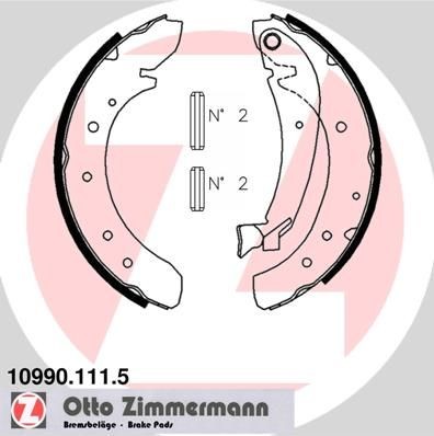ZIMMERMANN Sada brzdových čeľustí 10990.111.5 ZIMMERMANN 10990.111.5 Sada brzdových čeľustí Toyota Proace Kombi lacné