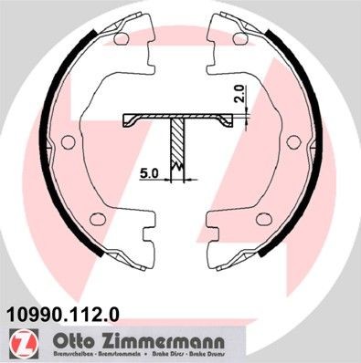 ZIMMERMANN Σετ σιαγόνων φρένων, χειρόφρενο 10990.112.0 ZIMMERMANN 10990.112.0 Σιαγώνες χειροφρένου γνήσια Renault Trucks φθηνά