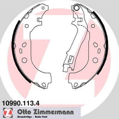 ZIMMERMANN Bremsbackensatz 10990.113.4 Bremsbacken für Trommelbremse ZIMMERMANN 190 10990.113.4 günstig