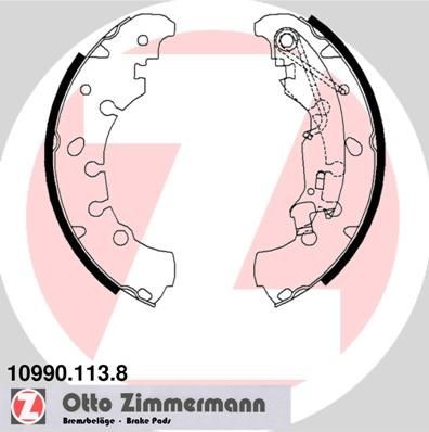 ZIMMERMANN Kit ganasce freni 10990.113.8 10990.113.8 costo Ganasce freno ZIMMERMANN CITROËN JUMPER