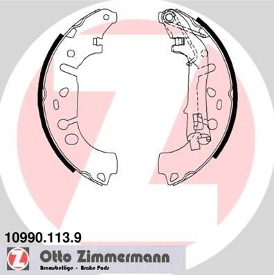 ZIMMERMANN Bremsbackensatz 10990.113.9 10990.113.9 Bremsbeläge für Trommelbremsen FIAT PANDA ZIMMERMANN kaufen