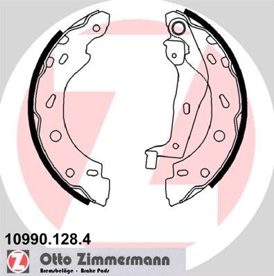 ZIMMERMANN Remschoenset 10990.128.4 Renault MEGANE Remschoenset ZIMMERMANN 10990.128.4