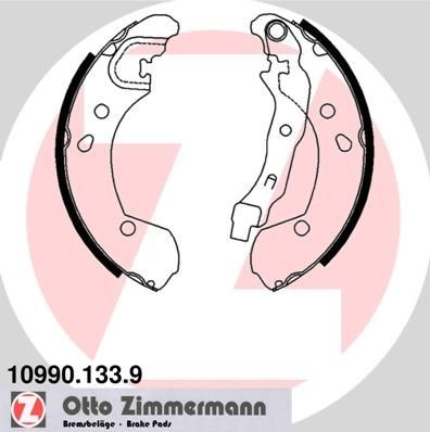 ZIMMERMANN Remschoenset 10990.133.9 10990.133.9 Remschoenset RENAULT MEGANE ZIMMERMANN