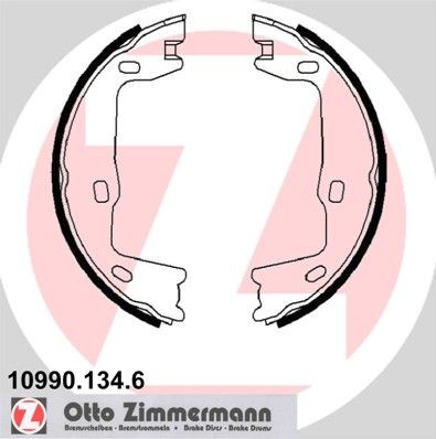 ZIMMERMANN Jogo de maxilas de travão, travão de estacionamento 10990.134.6 10990.134.6 Maxilas de travão de mão OPEL KADETT ZIMMERMANN