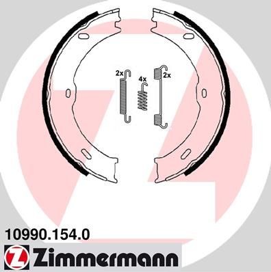 ZIMMERMANN Handbromsbackar 10990.154.0 10990.154.0 ZIMMERMANN elektrisk handbroms MERCEDES-BENZ 123-serie