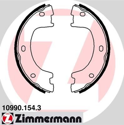 ZIMMERMANN Handbromsbackar 10990.154.3 10990.154.3 ZIMMERMANN elektrisk handbroms Mercedes 123-serie
