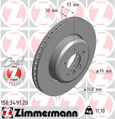 ZIMMERMANN Jarrulevy 150.3491.20 BMW Z4 E89 sport-jarrulevyt ZIMMERMANN COAT Z 150.3491.20