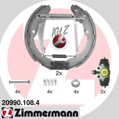 ZIMMERMANN Jogo de travões, travões de tambor 20990.108.4 Jogo de travões, travões de tambor ZIMMERMANN Nissan MICRA KIT Z 20990.108.4