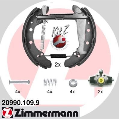 ZIMMERMANN Σετ φρένων, ταμπουρόφρενα 20990.109.9 Φρένο τυμπάνου ZIMMERMANN YETI 20990.109.9 φθηνά