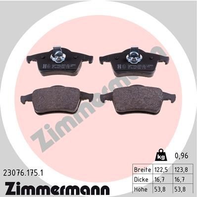 ZIMMERMANN Bremsbeläge 23076.175.1 Sportbremsbeläge ZIMMERMANN Volvo XC60 23076.175.1