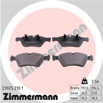 ZIMMERMANN Bremžu kluči 23925.210.1 ZIMMERMANN 23925.210.1 Bremžu kluči ALFA ROMEO 33 orģinālās