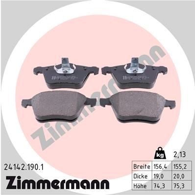 ZIMMERMANN Brake pad set 24142.190.1 24142.190.1 ZIMMERMANN racing brake pads VOLVO V70