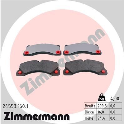 ZIMMERMANN Kit pastiglie freni 24553.160.1 24553.160.1 Pastiglie freno sportive ZIMMERMANN Volkswagen LUPO costo