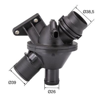 MAHLE Termostat, kølemiddel TM 25 108 Motor termostat MAHLE MODEL 3 TM 25 108 billig