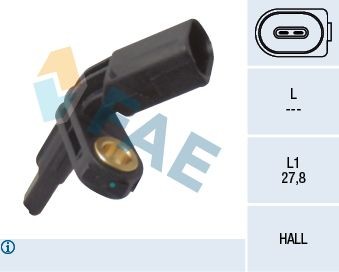 FAE Capteur ABS 78012 Capteur de vitesse de roue FAE CITIGO 78012 pas cher