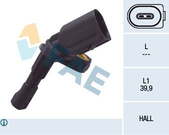 FAE ABS-givare 78102 78102 FAE sensor hjulvarvtal VW TOURAN