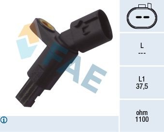 FAE Capteur ABS 78016 78016 Capteurs ABS SKODA CITIGO FAE