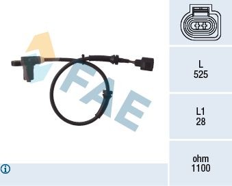 FAE ABS-givare 78003 78003 FAE abs-sensor Ford TRANSIT CONNECT