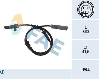 FAE Capteur ABS 78009 BMW X3 Capteurs ABS FAE 78009