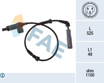FAE Capteur ABS 78018 BMW X3 Contrôle capteur ABS FAE 78018