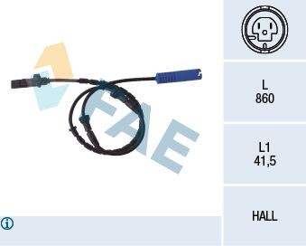 FAE Capteur ABS 78046 Capteur de roue ABS FAE X3 78046 pas cher