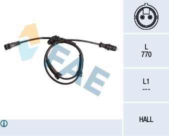 FAE ABS-Sensor 78026 78026 ABS Sensor FAE RENAULT SANDERO / STEPWAY