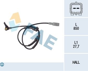FAE Sensore ABS 78087 78087 Sensore abs FAE CITROËN C2 costo