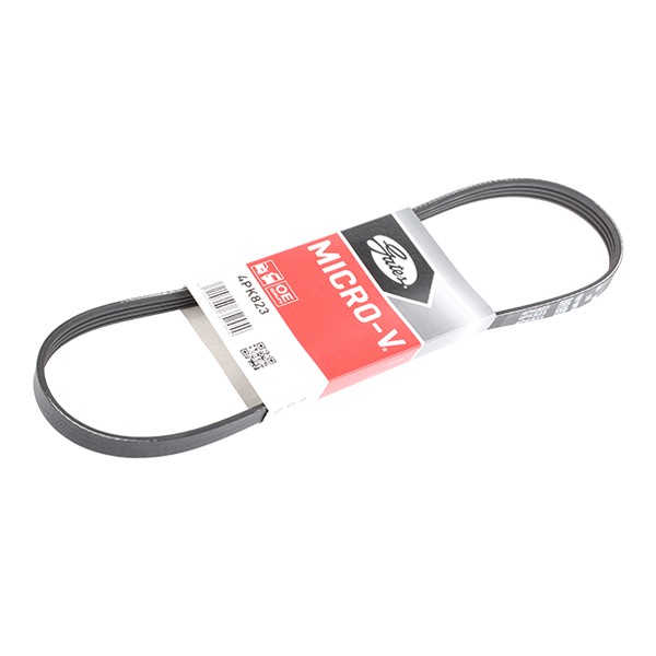 GATES Correia trapezoidal estriada 4PK823 Correia de acessórios Suzuki AH, AJ 4PK823 GATES