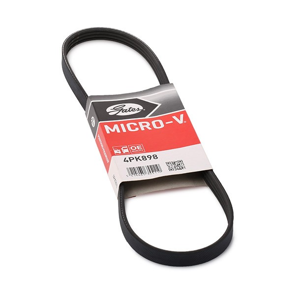 Correia trapezoidal estriada GATES 4PK898 GATES Micro-V 4PK898 Correia poly v SUBARU LEGACY 1999