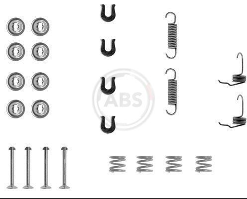 A.B.S. Accessory Kit, brake shoes 0655Q 0655Q A.B.S. brake shoe fitting kit for MITSUBISHI PAJERO / SHOGUN SPORT