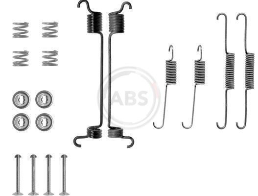 A.B.S. Kit accessori, Ganasce freno 0741Q A.B.S. 0741Q Kit di accessori per ganasce freno Nissan Patrol K260 prezzo
