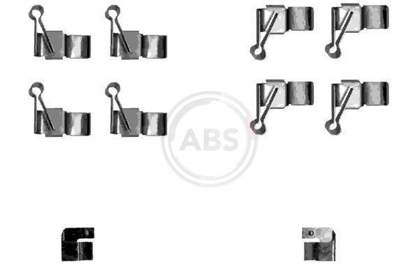 A.B.S. Monteringssett, bremseklosser 1238Q A.B.S. 1238Q Tibehørsett, skivebremse belegg TOYOTA Corolla XI Sedan (E160) billige