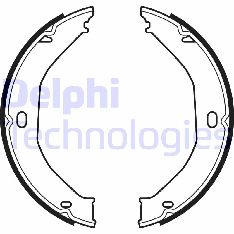 DELPHI Bremseskosett, håndbrems LS2078 DELPHI LS2078 Håndbrekksko Silverado II 1500 Extended Cab til en fordelagtig pris