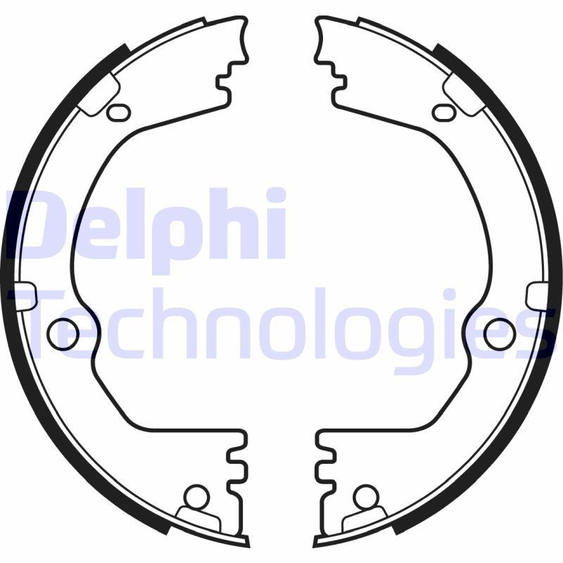 DELPHI Σετ σιαγόνων φρένων, χειρόφρενο LS2090 Σιαγωνες φρενων DELPHI Kia SPORTAGE LS2090