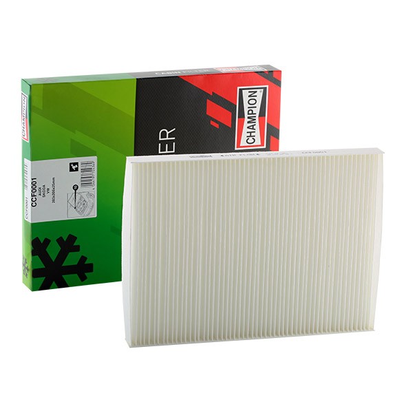 CHAMPION Kupéfilter CCF0001 SKODA friskluftsfilter CHAMPION CCF0001