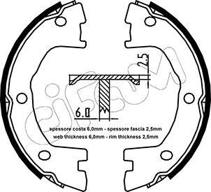 CIFAM Ganasce freno a mano 153-097 153-097 costo Ganasce freno a mano CIFAM NISSAN TIIDA