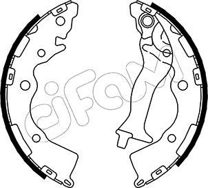 CIFAM Sada brzdových čeľustí 153-182 Brzdové čeluste CIFAM Hyundai SANTA FE 153-182