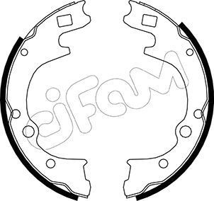 CIFAM Sada brzdových čeľustí 153-221 Sada brzdových čeľustí CIFAM i20 153-221 lacné