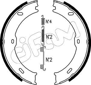 CIFAM Piduriklotside komplekt, seisupidur 153-246K 153-246K CIFAM Käsipidur Renault odav