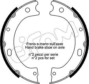 CIFAM Piduriklotside komplekt, seisupidur 153-289 Piduriklotside seisupidur CIFAM TRANSIT 153-289 odav
