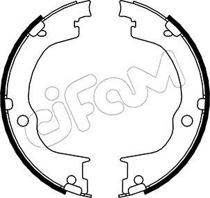 CIFAM Jarrukenkäsarja, seisontajarru 153-317 153-317 CIFAM Käsijarrukenkä OPEL